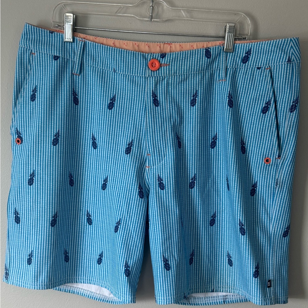 Sperry Top Sider Swim Trunks Shorts Unlined Men’s Size 38 Hybrid Blue Stripe